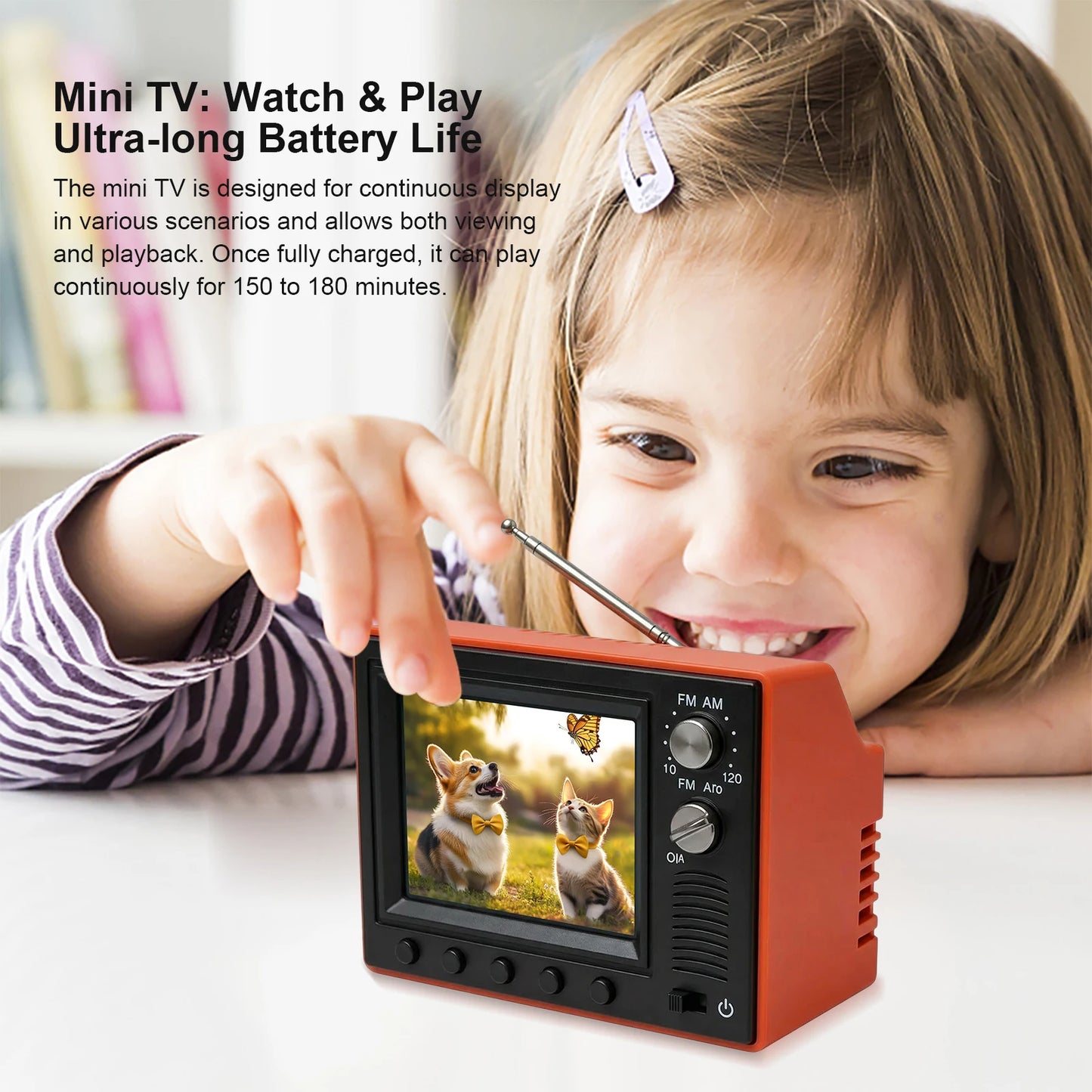 Mini Retro HD Tiny TV - 8GB Storage