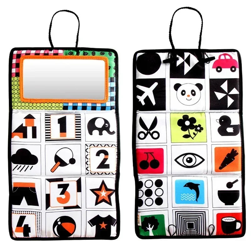 Black & White Tummy Time Sensory Floor Mirror