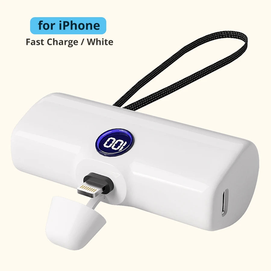 Portable Charger with Built-in Plug - PD Fast Charging