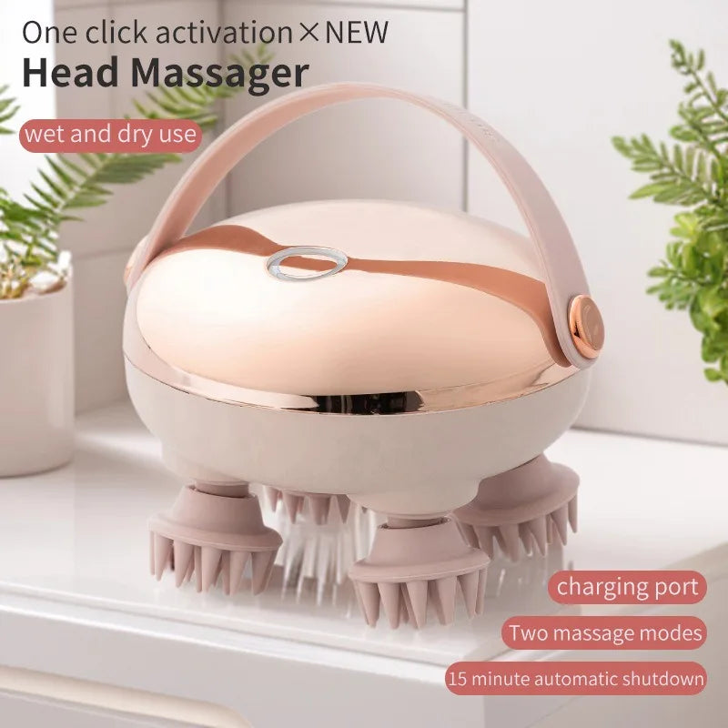 Rechargeable Head Scalp Massager (Waterproof) — Stress Relief