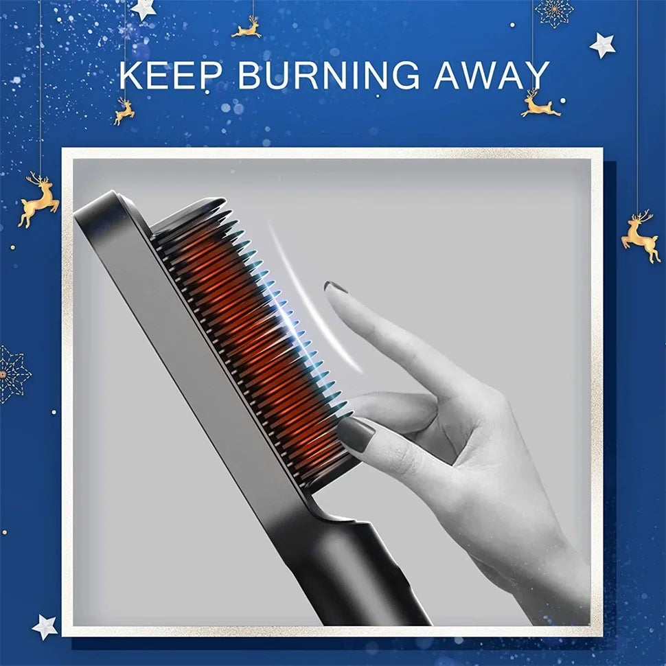 Professional Thermostatic Hair Straightening Brush
