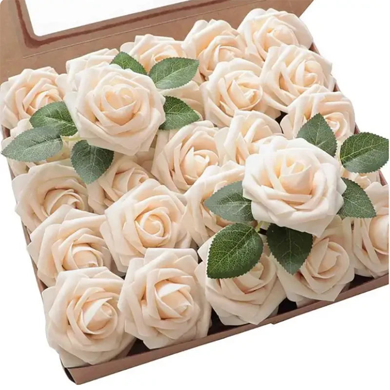 Rose Artificial Foam Flowers (10–100 pcs) — Wedding, Centerpieces & Gifts