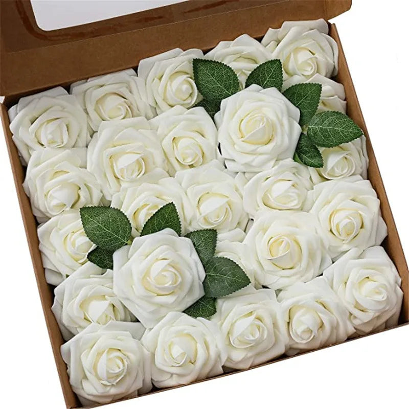 Rose Artificial Foam Flowers (10–100 pcs) — Wedding, Centerpieces & Gifts