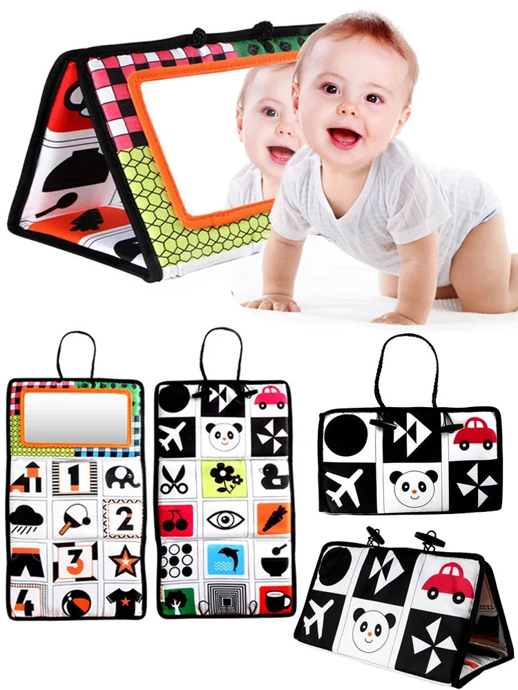 Black & White Tummy Time Sensory Floor Mirror
