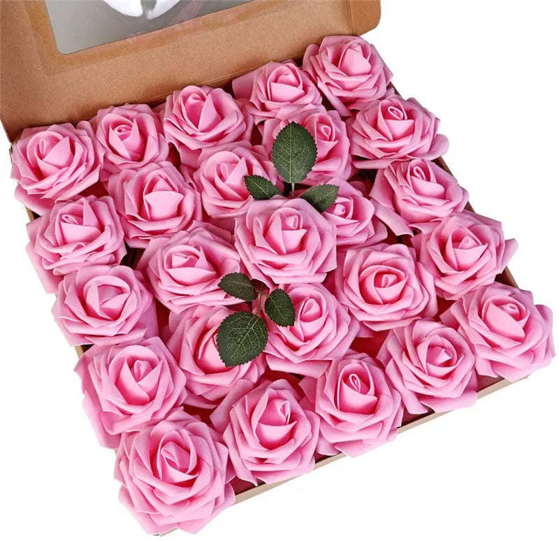 Rose Artificial Foam Flowers (10–100 pcs) — Wedding, Centerpieces & Gifts