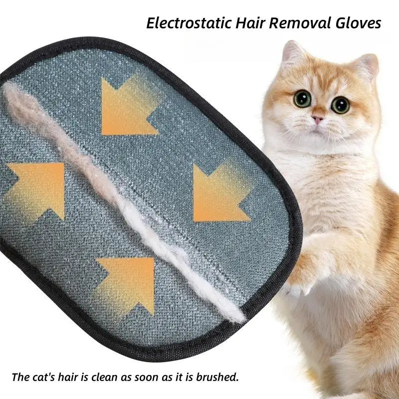 2-in-1 Reusable Pet Hair Remover Glove & Lint Roller Brush