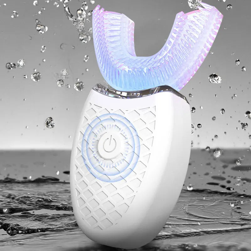 Sonic Electric U-Type Toothbrush (Silicone Head, 360°) — USB Rechargeable, Waterproof