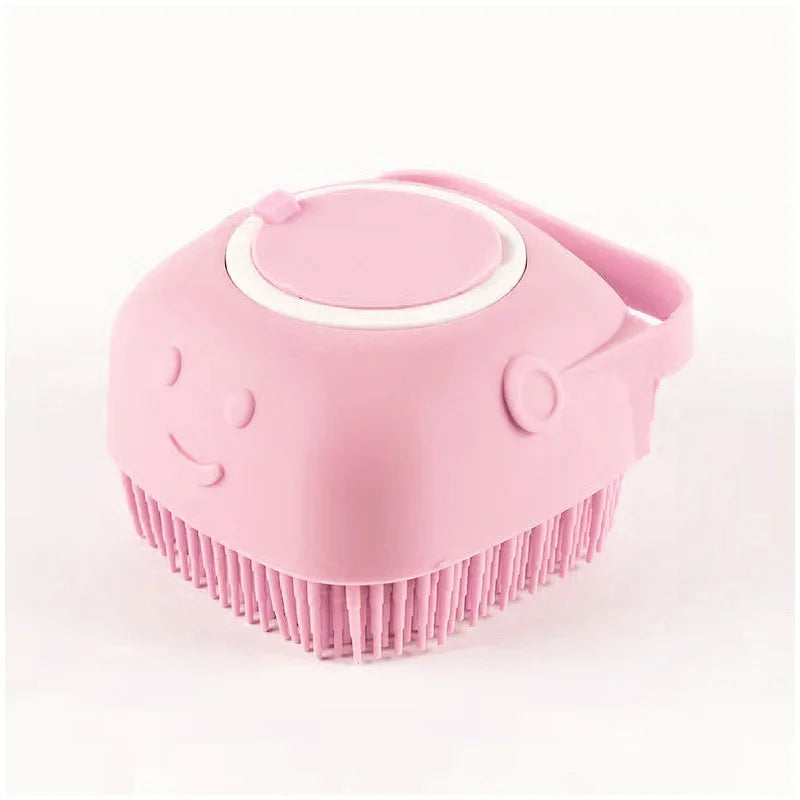 Silicone Pet Bath Massage Brush - Soft Grooming Tool for Dogs & Cats