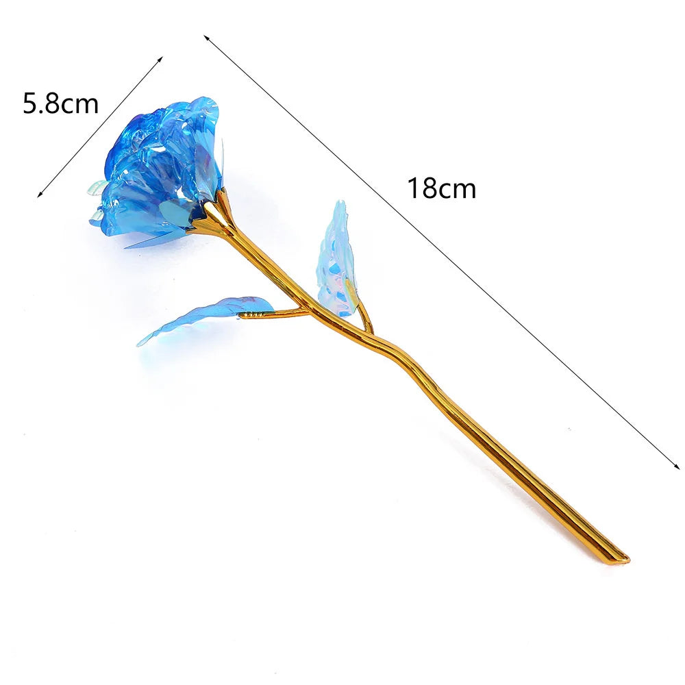 Gold Foil Artificial Rose (24K Look) — Wedding/Valentine’s/Mother’s Day Decor