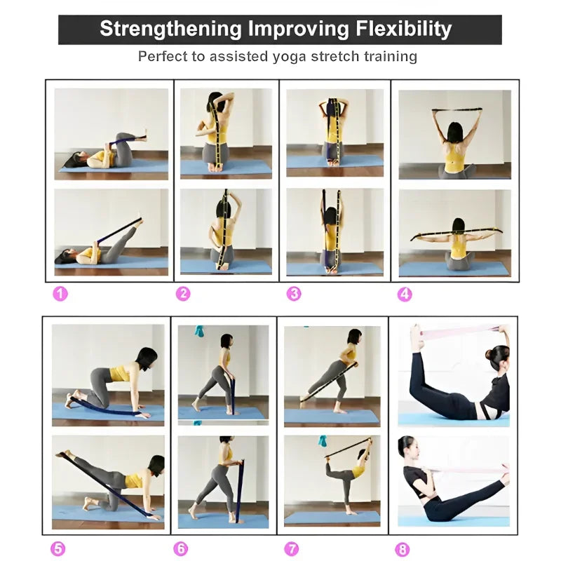 Yoga Stretching Belt (Elastic Resistance Strap) — Pilates & Dance