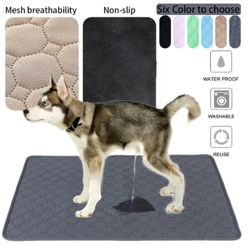 Reusable Washable Dog Pee Pad - Waterproof & Absorbent Training Mat