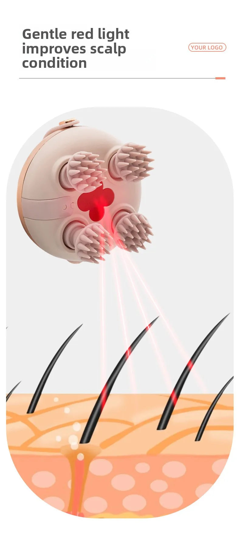 Rechargeable Head Scalp Massager (Waterproof) — Stress Relief