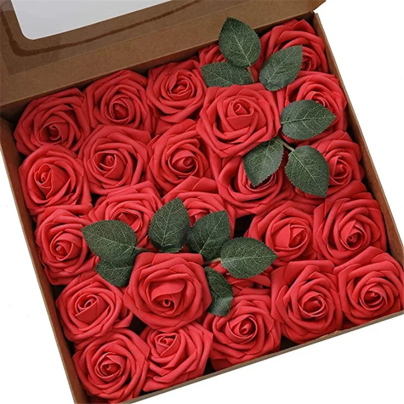 Rose Artificial Foam Flowers (10–100 pcs) — Wedding, Centerpieces & Gifts