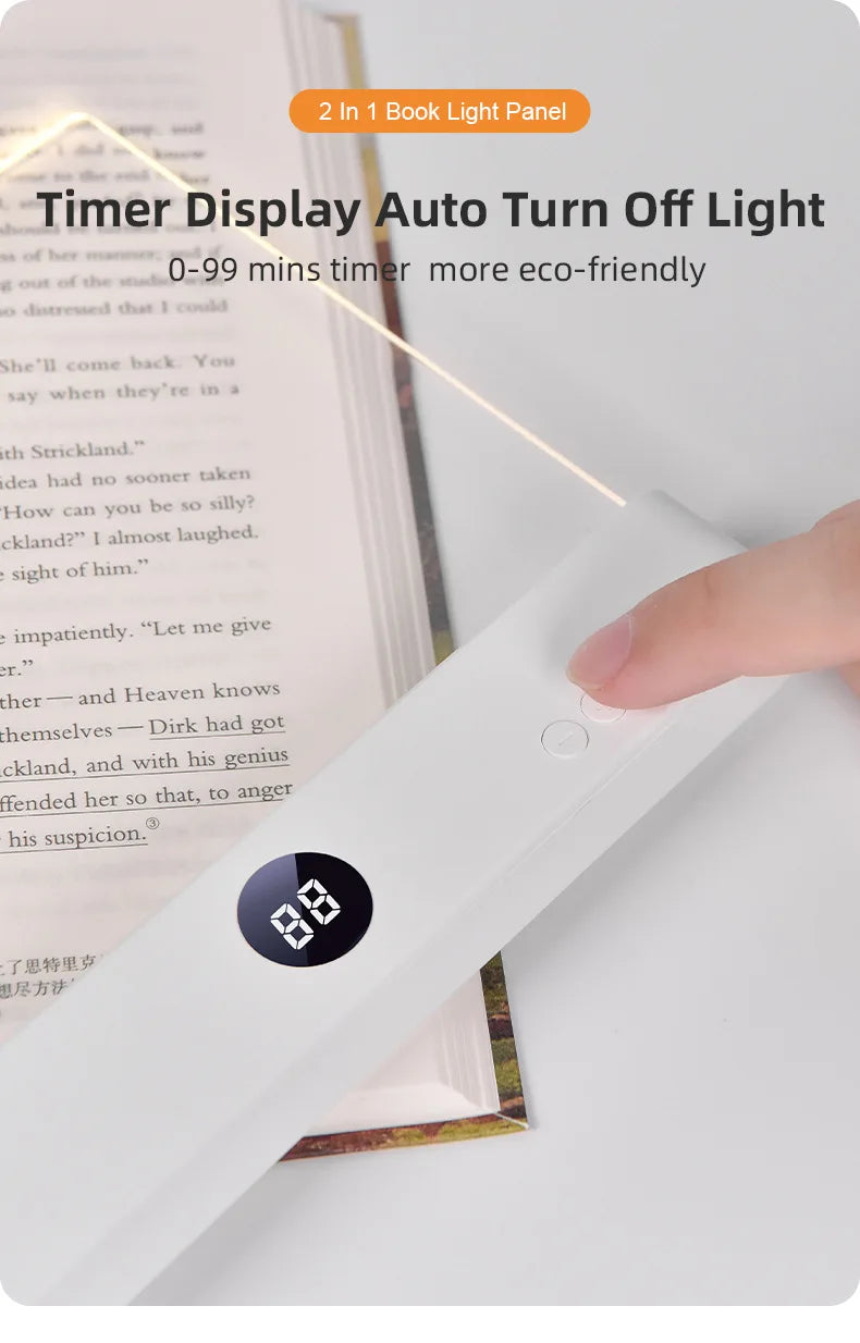 Smart LED Flat Reading Light - Eye-Friendly