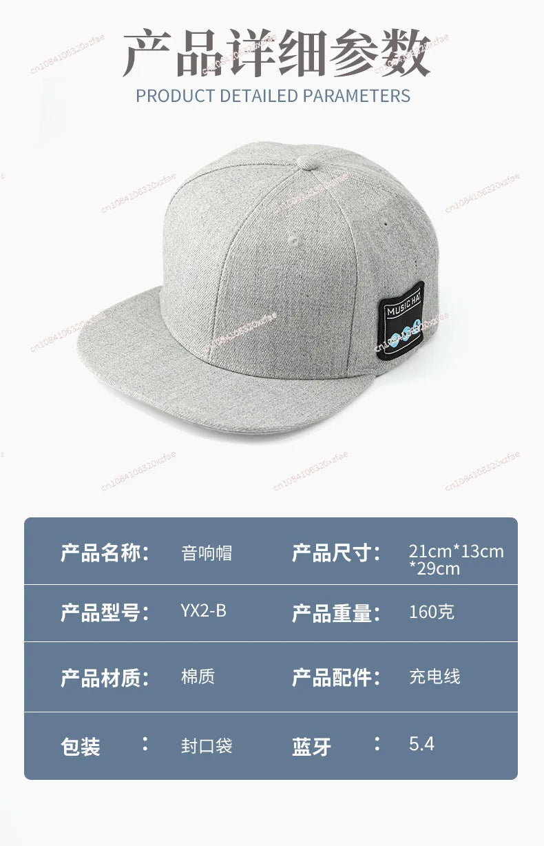 Wireless Bluetooth 5.4 Dual-Speaker Sports Music Hat
