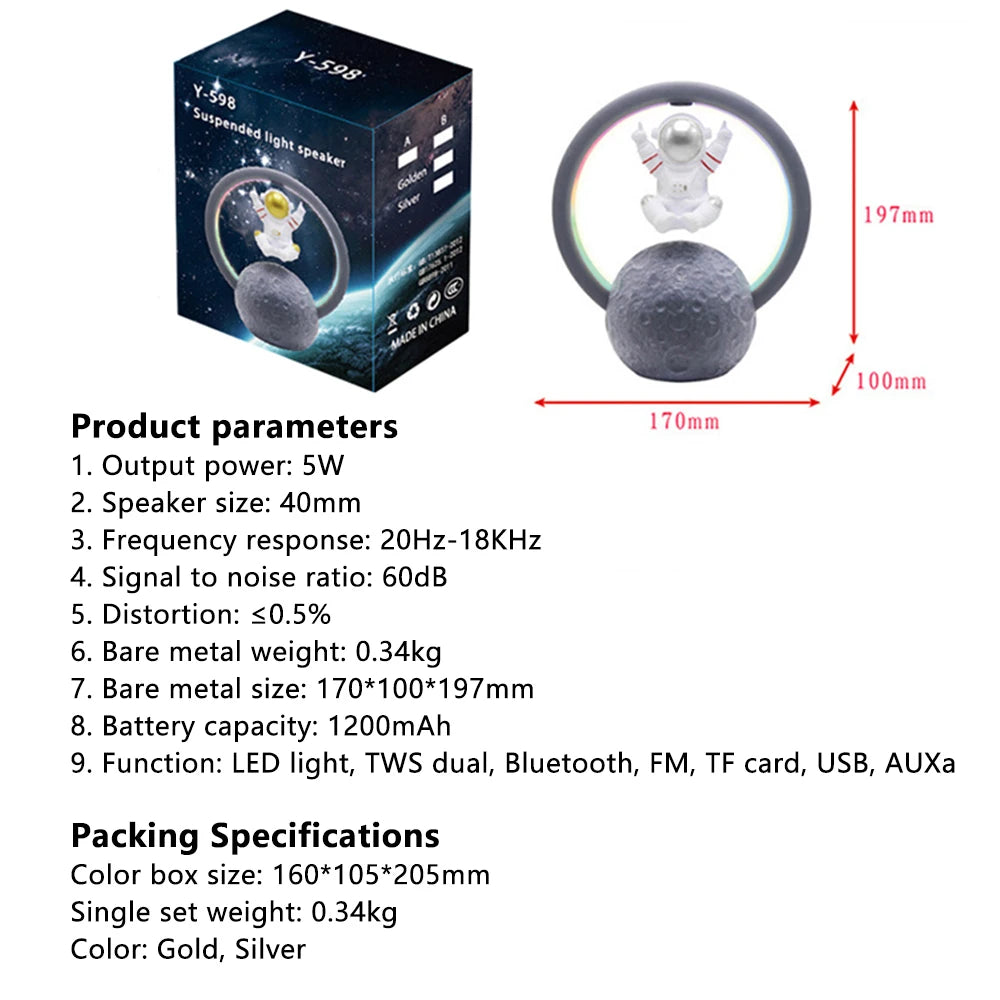 UTHAI Magnetic Levitation Astronaut Bluetooth Speaker