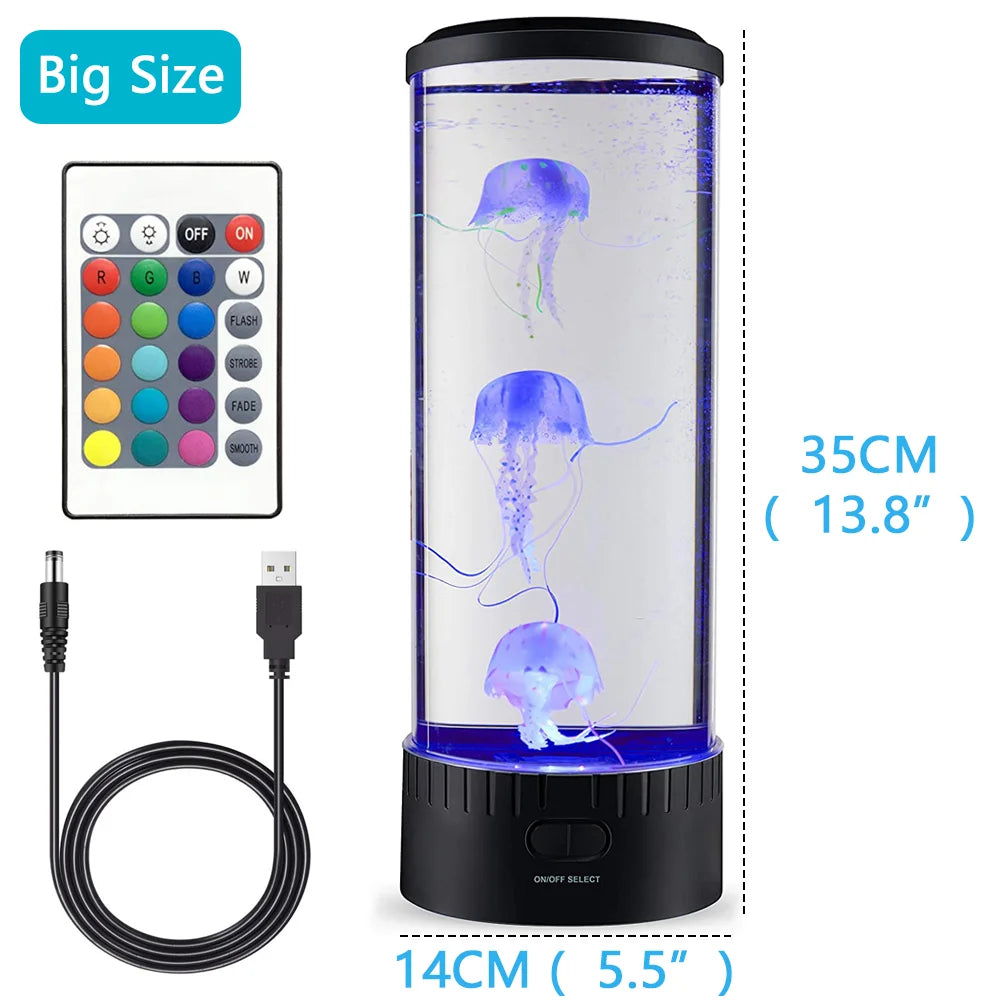 Remote Control Color Changing Jellyfish Lamp