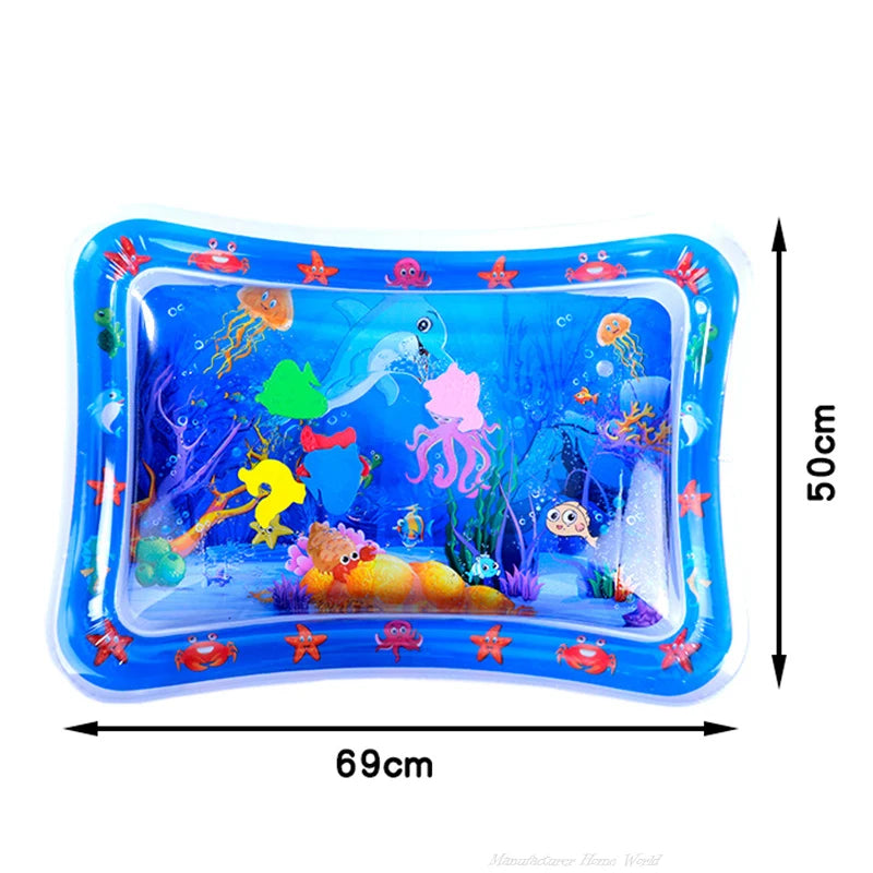 Sensory Water Play Mat for Cats - Interactive PVC Ocean Fish Toy