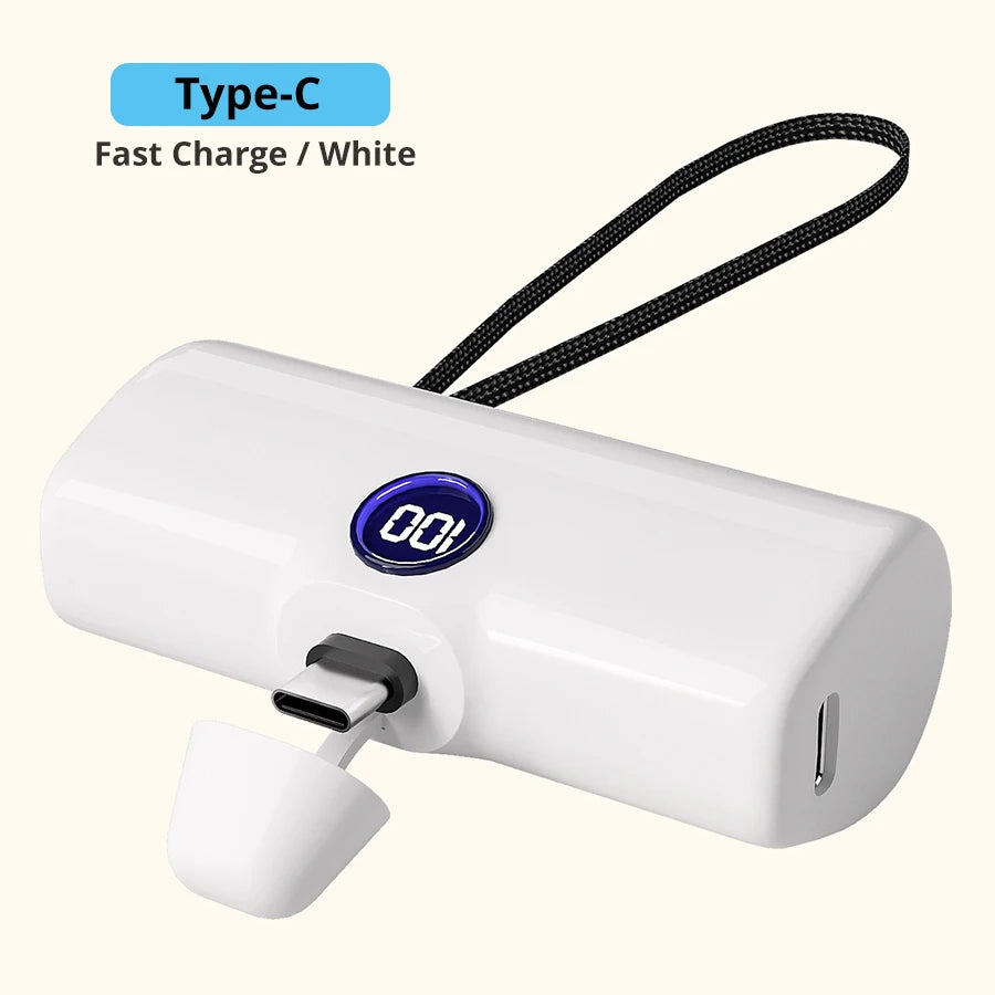 Portable Charger with Built-in Plug - PD Fast Charging