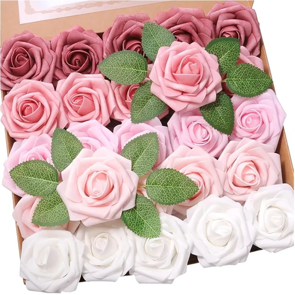 Rose Artificial Foam Flowers (10–100 pcs) — Wedding, Centerpieces & Gifts