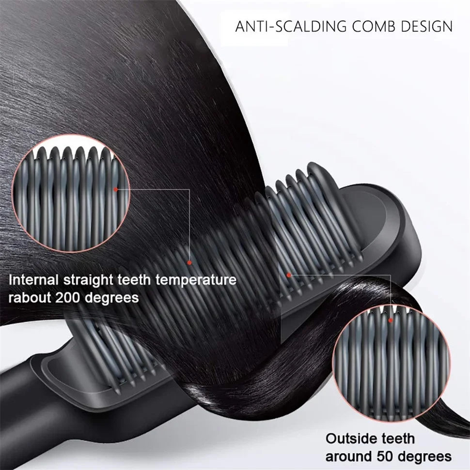 Professional Thermostatic Hair Straightening Brush