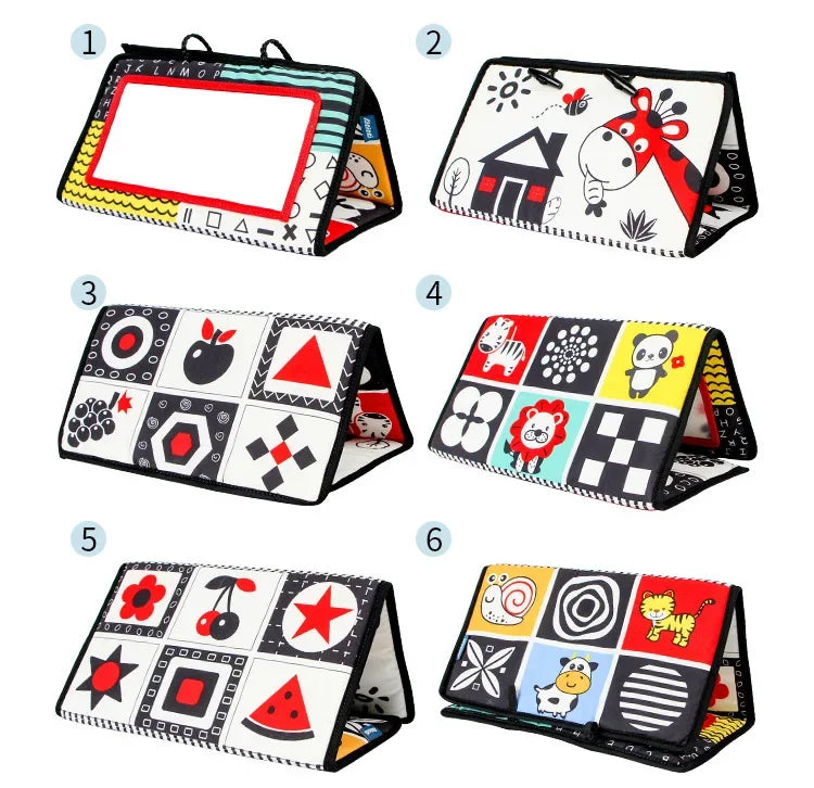 Black & White Tummy Time Sensory Floor Mirror