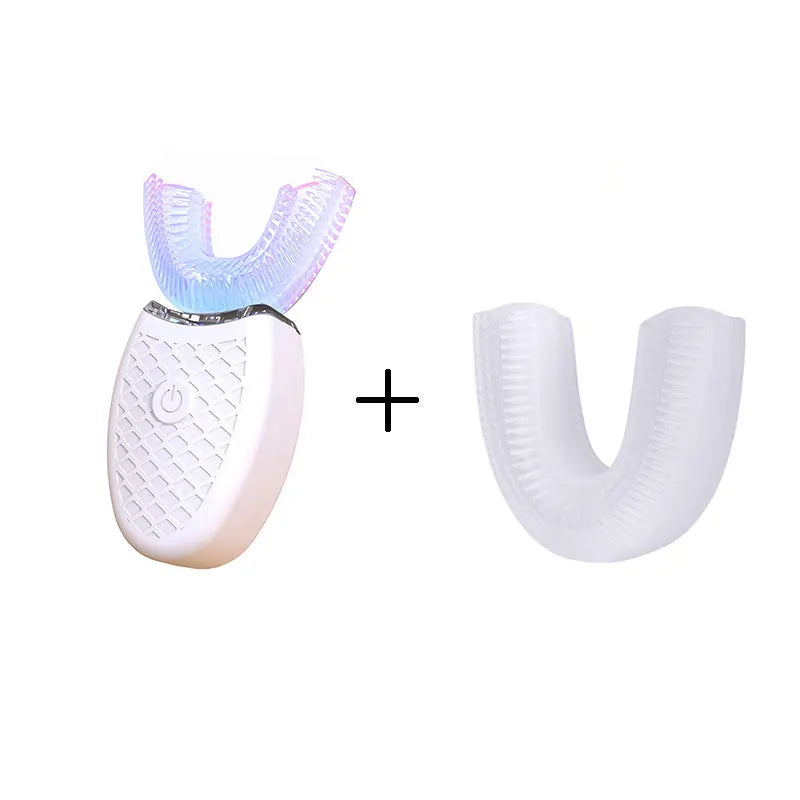 Sonic Electric U-Type Toothbrush (Silicone Head, 360°) — USB Rechargeable, Waterproof