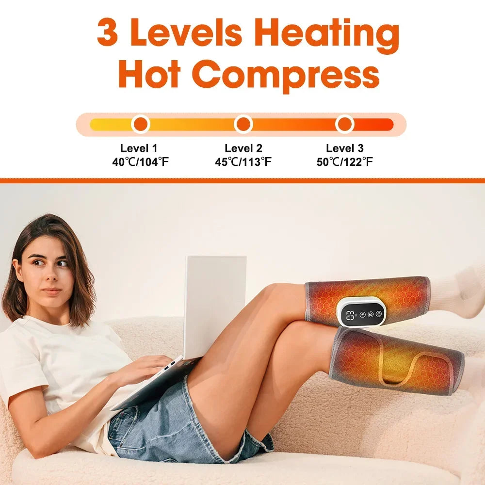 Cordless 360° Airbag Compression Leg Massager (3 Modes, Heating)