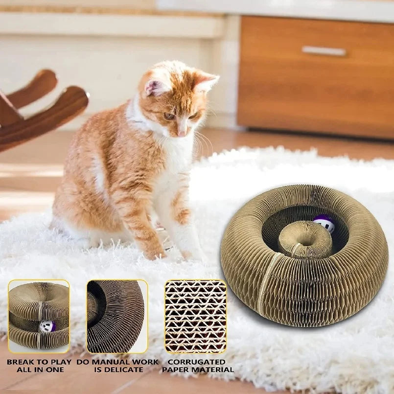 Foldable Magic Organ Cat Scratching Board & Interactive Toy