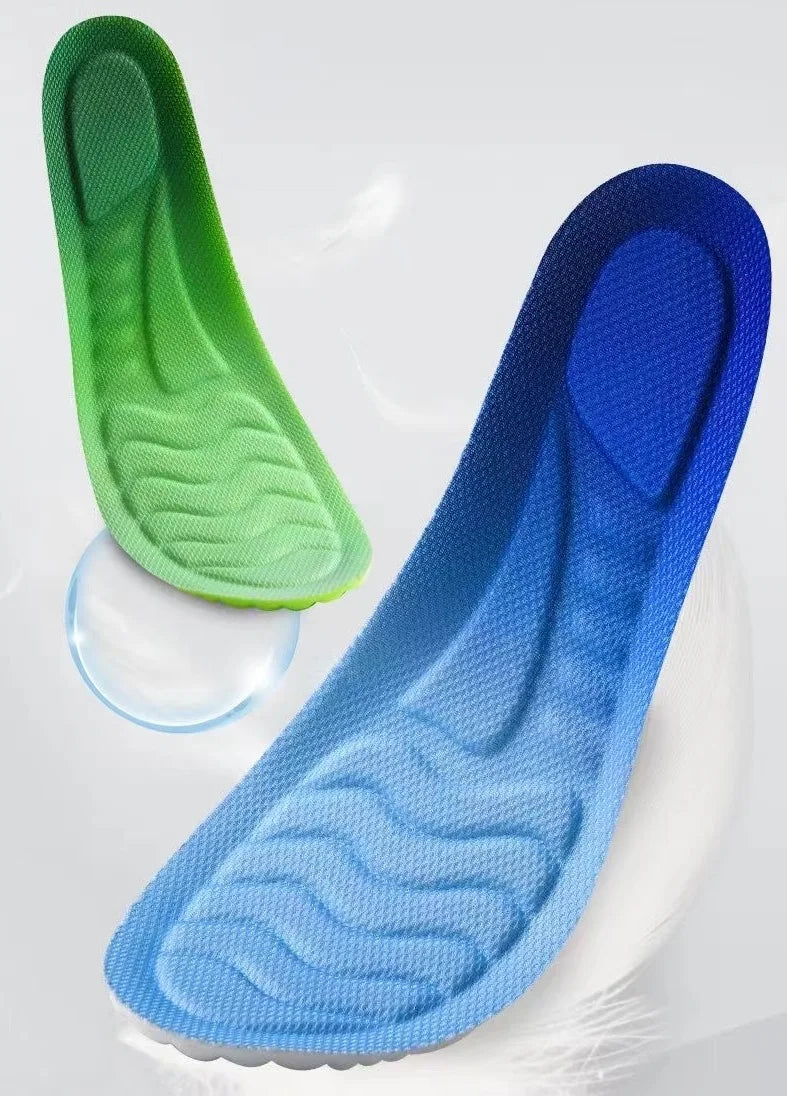 4D Cloud Sports Insoles (PU, Shock Absorbing, Breathable) — Running & Orthopedic Care