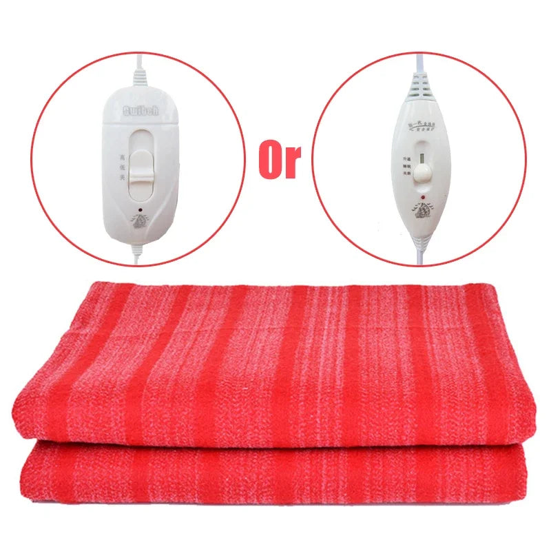 150×70cm / 150×130cm Electric Heating Blanket (220V, Thermostat) — Winter