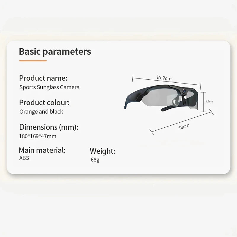 1080P HD Smart Camera Sports Glasses