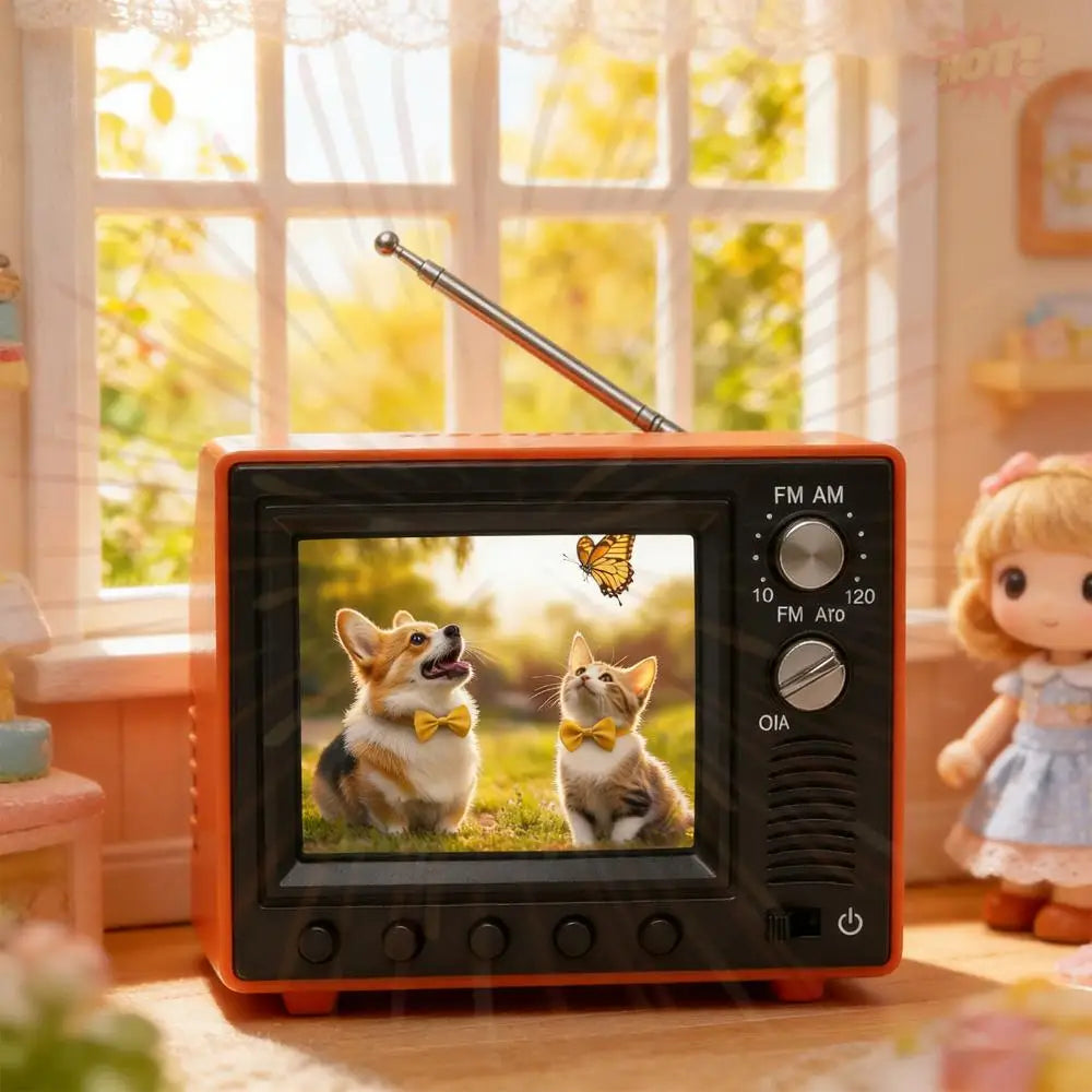 Mini Retro HD Tiny TV - 8GB Storage