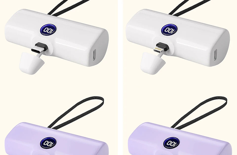 Portable Charger with Built-in Plug - PD Fast Charging