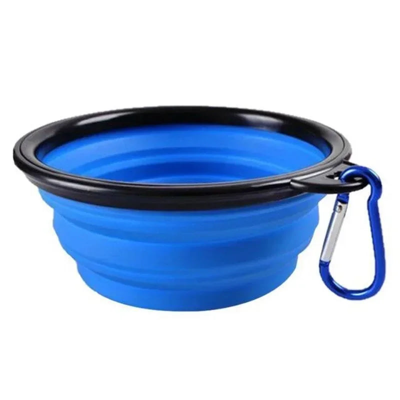 350ML Foldable Silicone Pet Travel Bowl with Carabiner