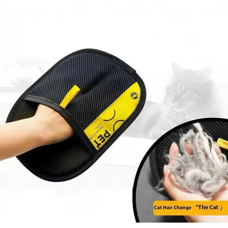 2-in-1 Reusable Pet Hair Remover Glove & Lint Roller Brush