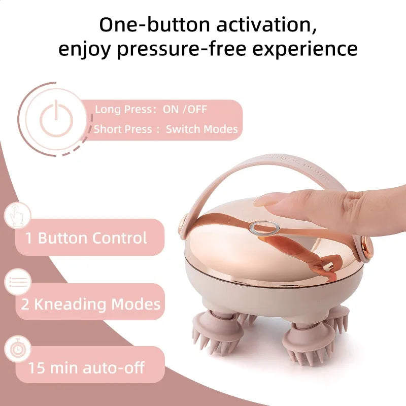 Rechargeable Head Scalp Massager (Waterproof) — Stress Relief