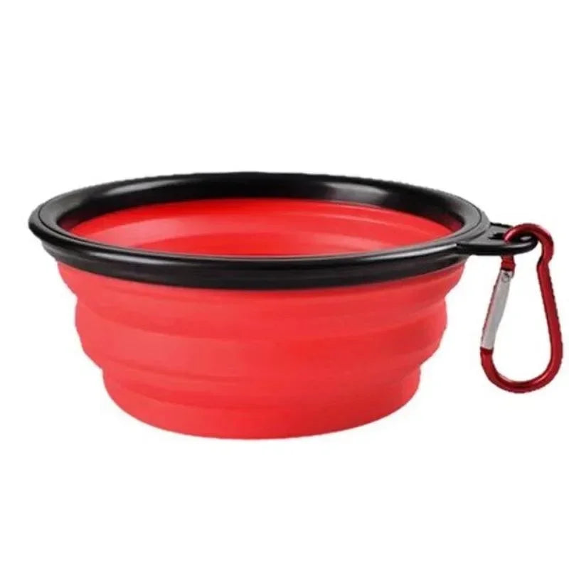350ML Foldable Silicone Pet Travel Bowl with Carabiner
