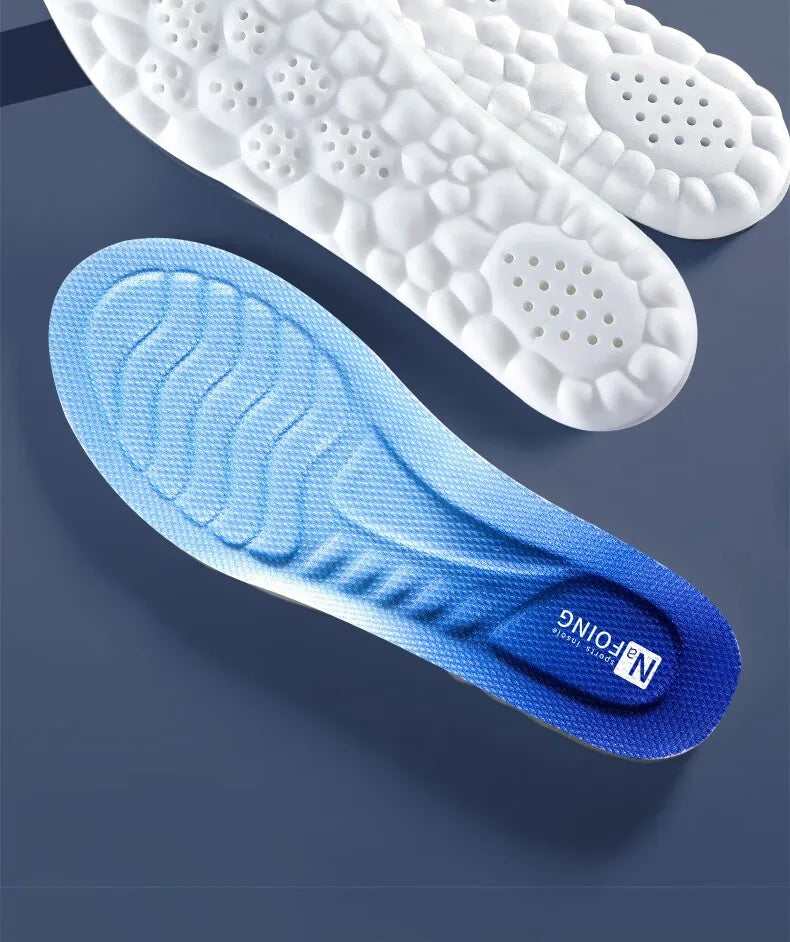 4D Cloud Sports Insoles (PU, Shock Absorbing, Breathable) — Running & Orthopedic Care
