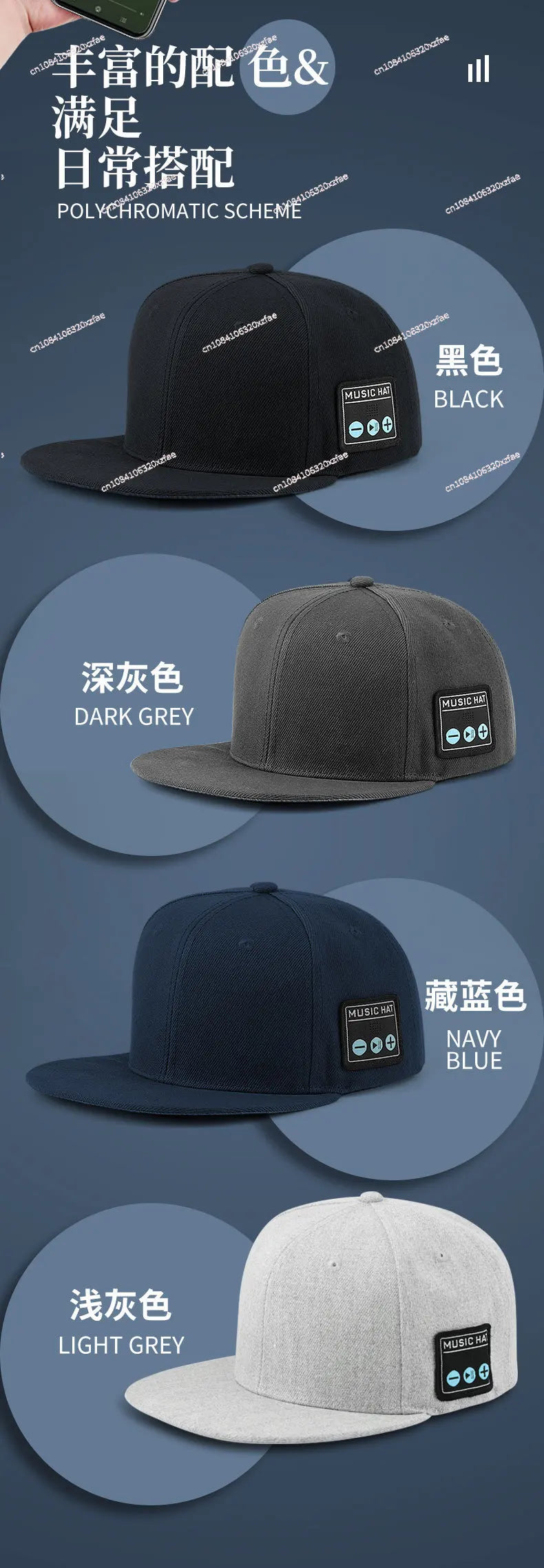 Wireless Bluetooth 5.4 Dual-Speaker Sports Music Hat