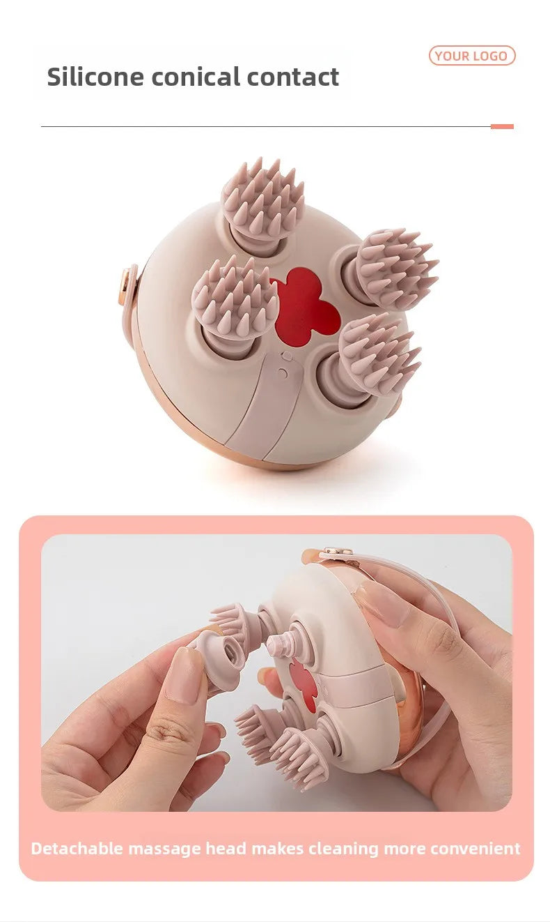 Rechargeable Head Scalp Massager (Waterproof) — Stress Relief