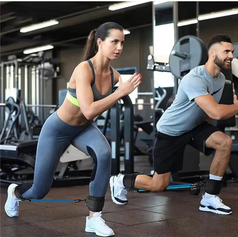 Resistance Band Set (Ankle Straps, Fitness Yoga Elastic Bands for Home Gym)