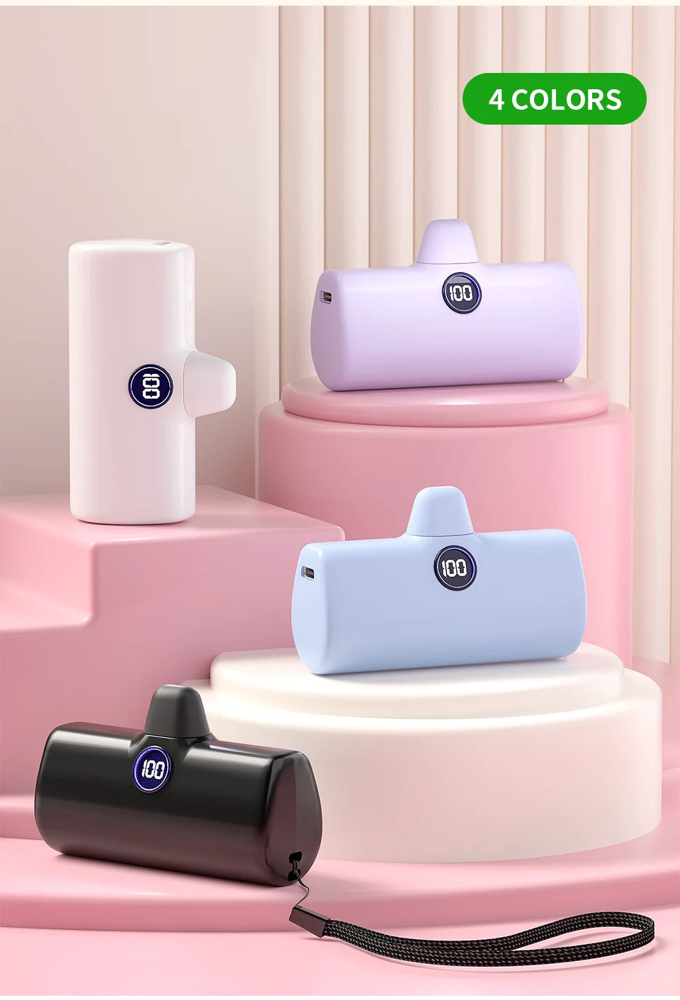 Portable Charger with Built-in Plug - PD Fast Charging