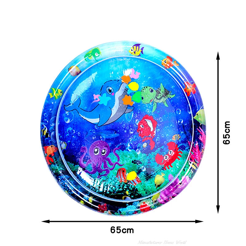 Sensory Water Play Mat for Cats - Interactive PVC Ocean Fish Toy