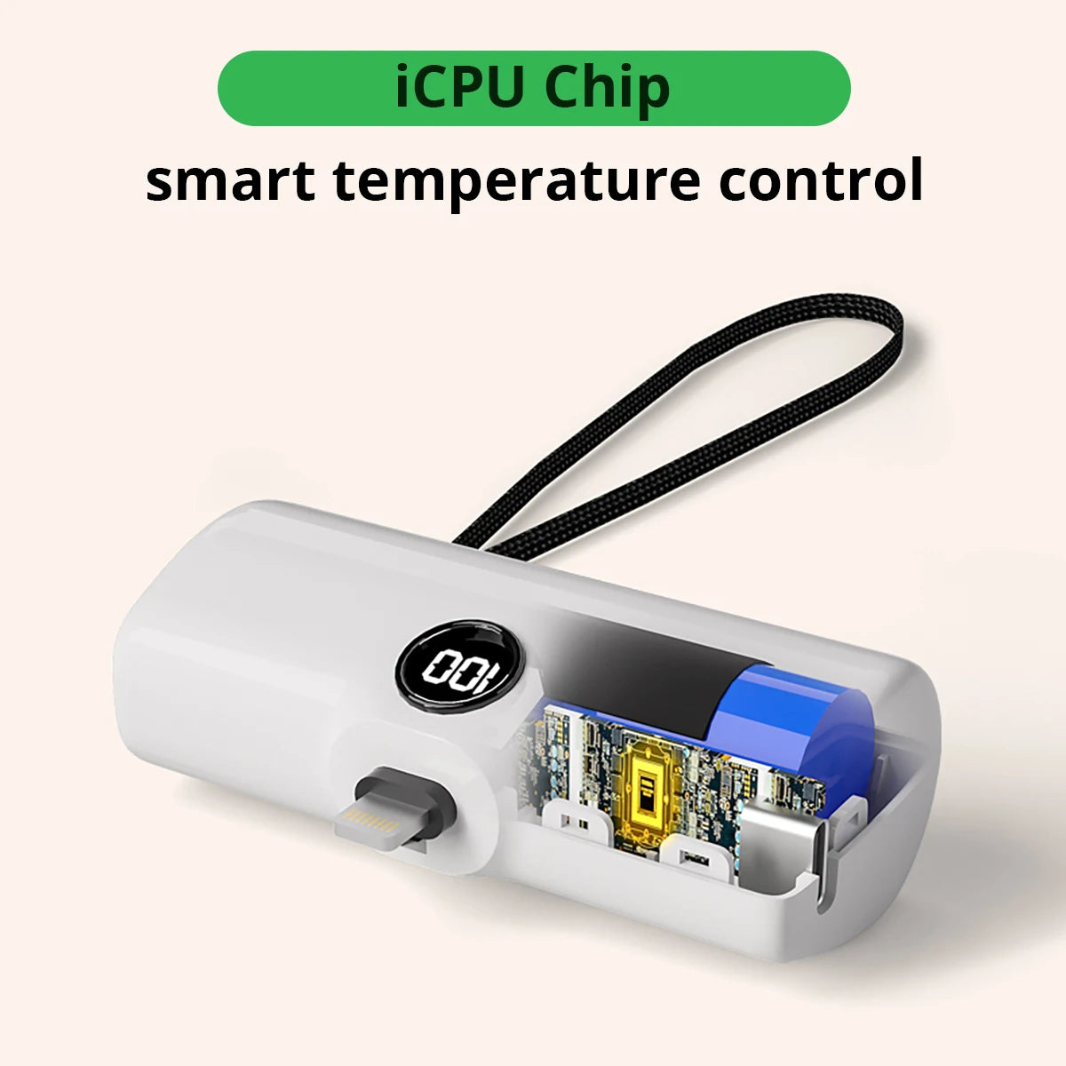 Portable Charger with Built-in Plug - PD Fast Charging