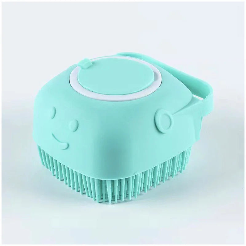 Silicone Pet Bath Massage Brush - Soft Grooming Tool for Dogs & Cats