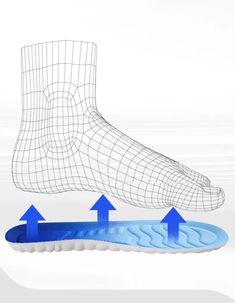 4D Cloud Sports Insoles (PU, Shock Absorbing, Breathable) — Running & Orthopedic Care