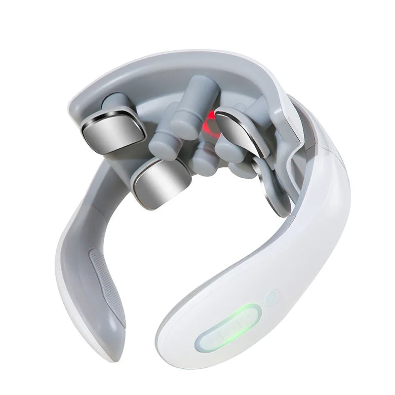 Electric Neck & Shoulder Massager (TENS Pulse + Heating, Hot Compress)