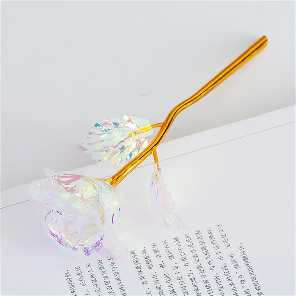 Gold Foil Artificial Rose (24K Look) — Wedding/Valentine’s/Mother’s Day Decor