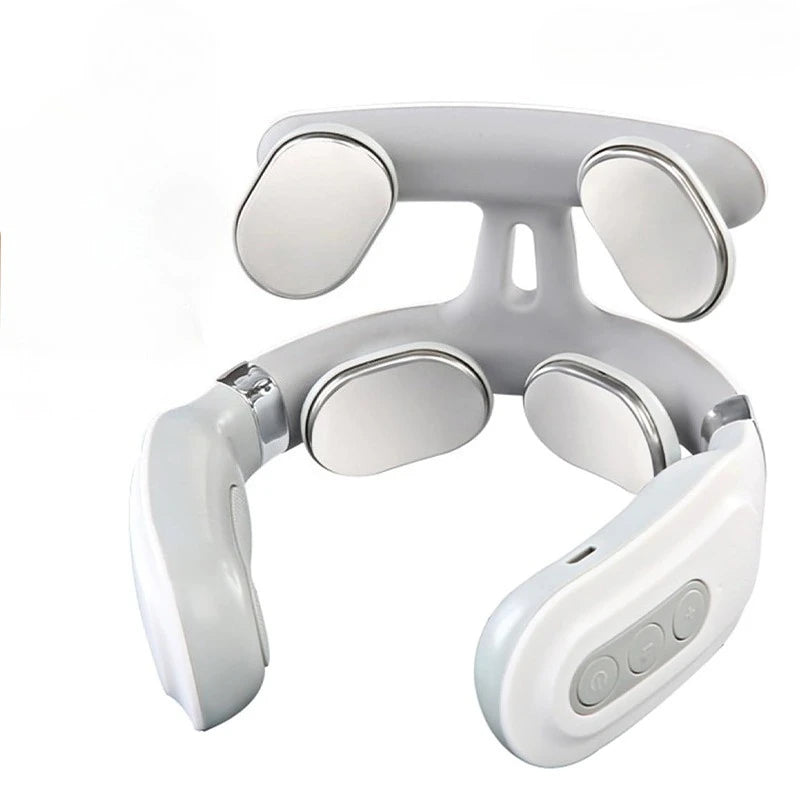 Electric Neck & Shoulder Massager (TENS Pulse + Heating, Hot Compress)